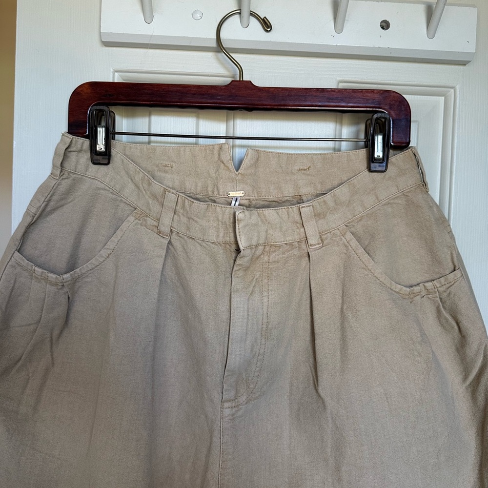 NWT Free People Sweet Talk Tan Chino Pants- Size 12 - Picture 3 of 10